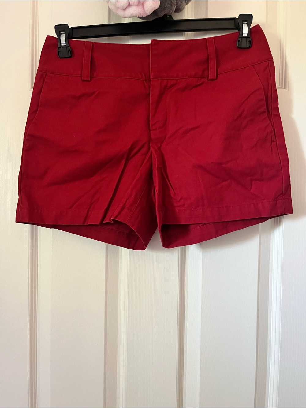 banana republic factory store women’s red 100% cotton bermuda shorts
